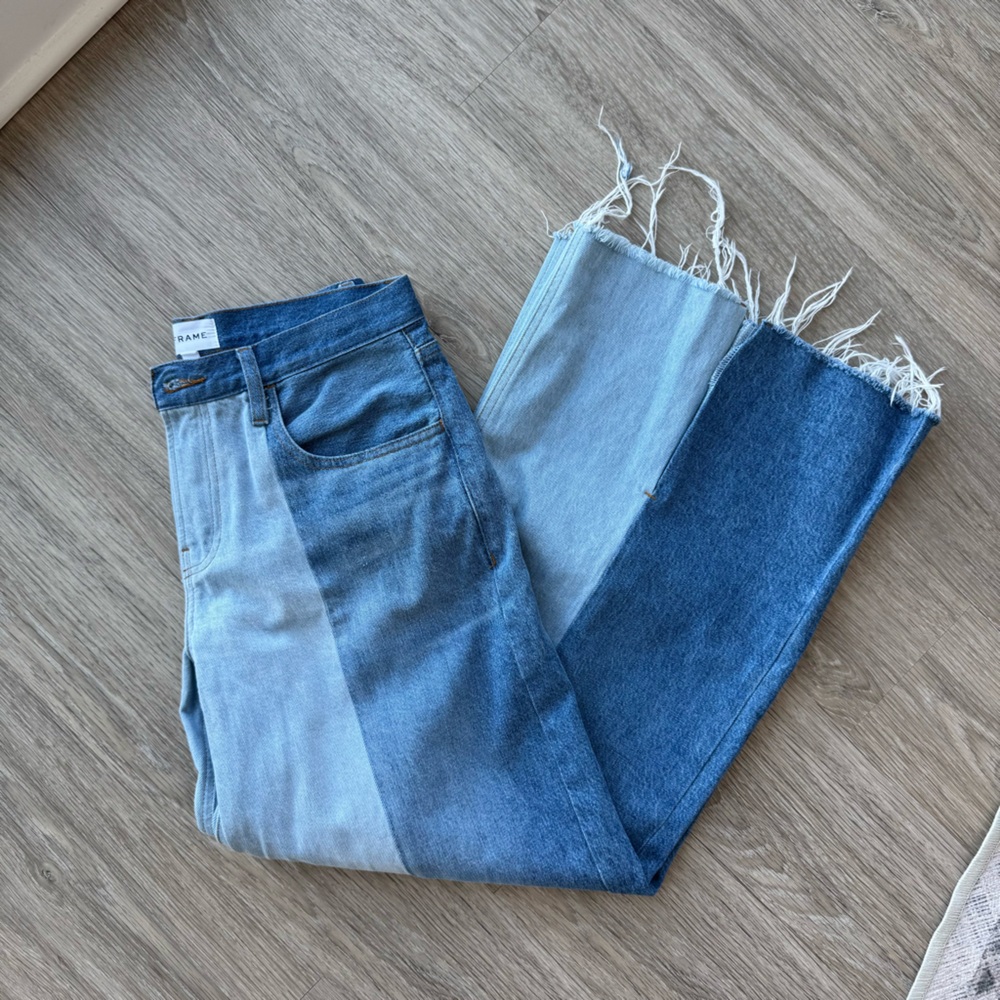 Frame two tone wide leg jeans - Picture 3 of 7